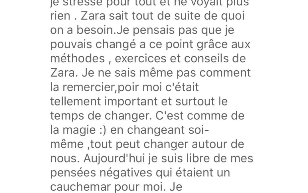 [TEMOIGNAGE]
 " En changeant soi -même , tout…