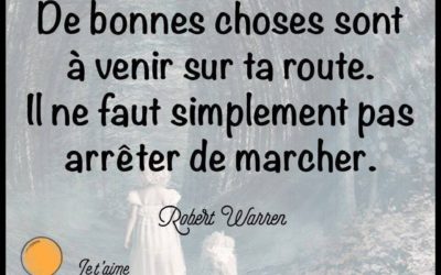 De bonnes choses sont à venir