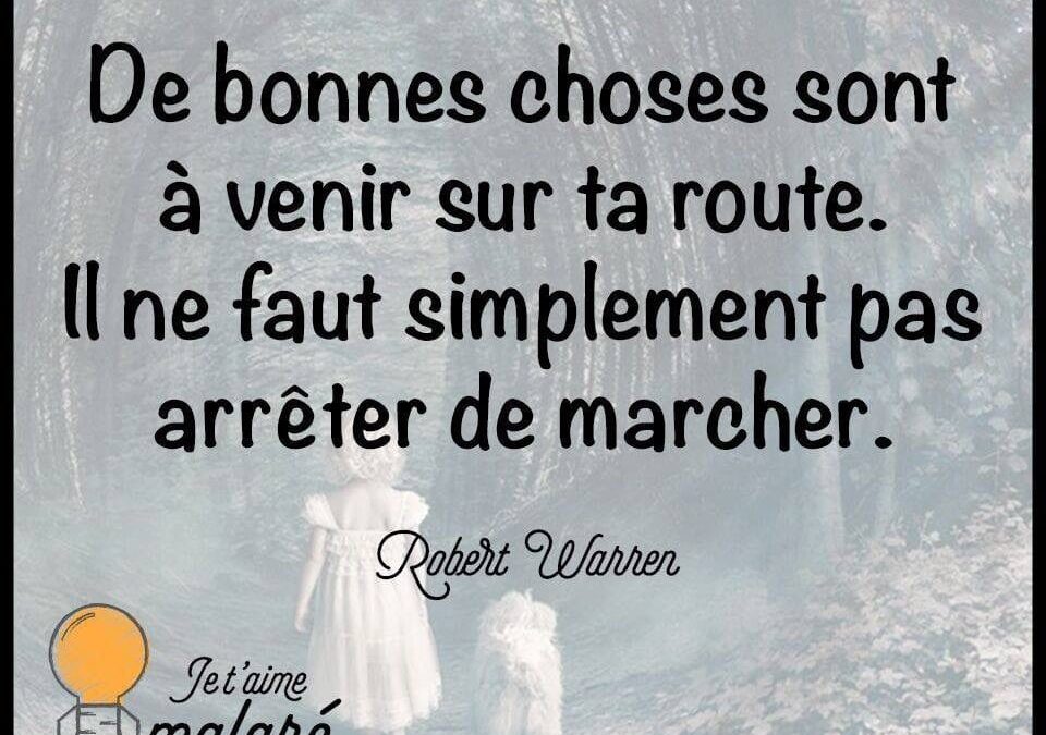 De bonnes choses sont à venir