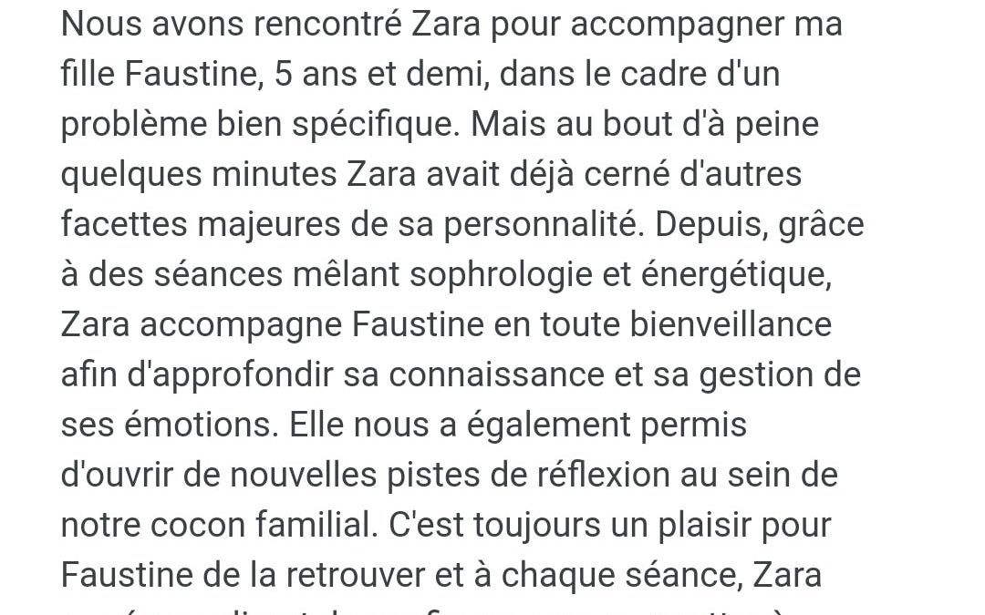 Un très beau témoignage. 
 Merci beaucoup Audrey e…