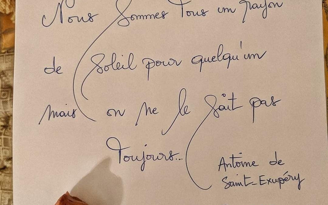 Nous sommes tous un rayon de soleil