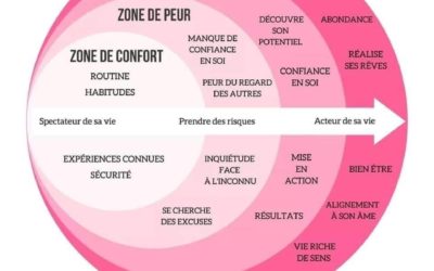 Zones de : bonheur, apprentissage, peur, confort